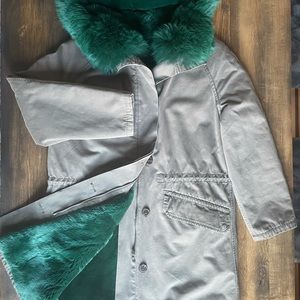 Yves Solomon, Parka in waterproof cotton, 100% Fox and Rabbit lining